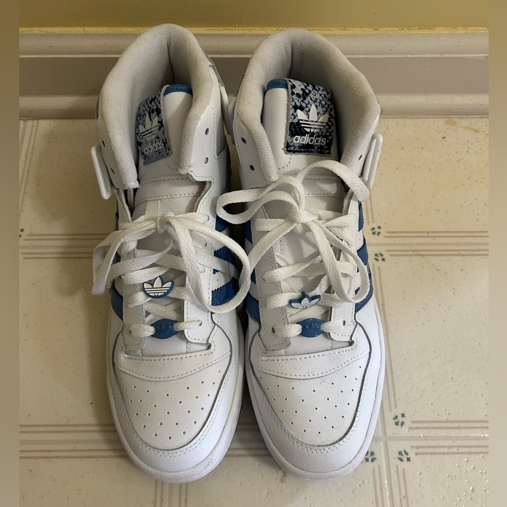 Adidas Originals Forum Mid GX8945 White Blue Women’s Basketball Shoes NWOB - Picture 6 of 6